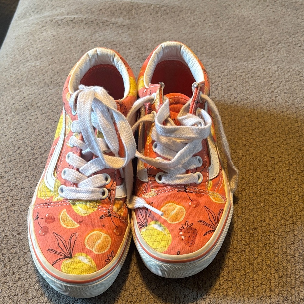 Vans Kids Orange and Yellow Fruit Sneakers